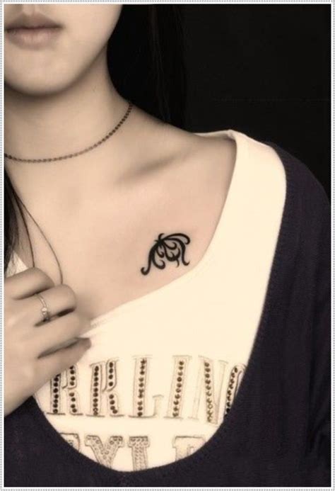 small upper chest tattoo female|28+ Small Tattoos For Women With Meaning